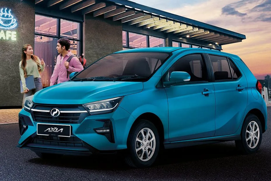 Perodua Axia 2026 pandangan sisi hadapan untuk perbandingan harga varian
